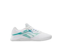 Reebok Nano X4, Sneaker Donna, Ftwr White/Unleashed Green/Kinetic Blue, 37.5 EU