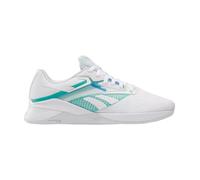 Reebok Nano X4, Sneaker Donna, Ftwr White/Unleashed Green/Kinetic Blue, 40 EU