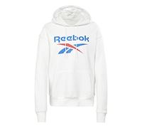 Reebok Pile con Logo Grande Felpa con Cappuccio, Bianco, M Donna