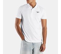 Reebok - Polo da uomo a manica corta Blaze ricamata, White, Taglia: L