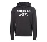 Reebok Pullover in Pile con Logo Identity Felpa Grafica a Maniche Lunghe, Nero, L Uomo