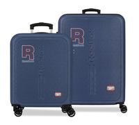 Reebok Queens Marine Set di Bagagli 46x65x25 cm Rigido ABS Lucchetto a Combinazione Integrato 56L 6.6 kg 4 Doppie Ruote Bagaglio a Mano