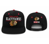Reebok Ragazzi Cappellino Snapback Chicago Blackhawks Nero Cap OSFA