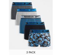Reebok - Ramses - Confezione da 5 paia di boxer aderenti neri e blu M