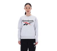 Reebok Reagan Oversized Girocollo Felpa da Donna, Silver Marl, M