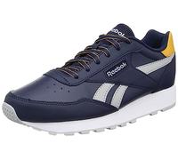 Reebok Rewind Run, Scarpe da Ginnastica Unisex-Adulto, Vector Navy Retro Gold Pure Grey 3, 44 EU