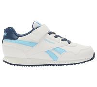 Reebok Royal Jog 3.0 Elastic & Top Strap, Sneaker, FTWRWHITE/DIGITALBLUE/BATIKBLUE, 27 EU