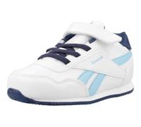 Reebok Royal Jog 3.0 Elastic & Top Strap, Scarpe da Ginnastica, Ftwrwhite-Blu Digitale Batikblue, 23.5 EU