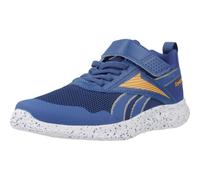 Reebok Rush Runner 5 Elastic Lace & Top Strap, Scarpe da Ginnastica, Twilightblue Electricamber Ftwrwhite, 34 EU