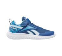Reebok Rush Runner 5 Elastic Lace & Top Strap Sneaker da Ragazzo, Twilightblue Digital Blue Semifuturecyan, 34 EU