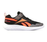 Reebok Rush Runner 5 Elastic Lace & Top Strap, Sneakers, Black Arena Orange Sportred, 33 EU