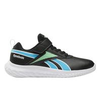 Reebok Rush Runner Syn Elastic Lace & Top Strap, Scarpe da Ginnastica, Black FutureCyan Greenglow, 31 EU