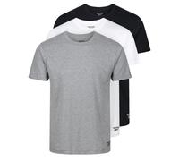 Reebok Santo Magliette Uomo in Cotone - Pack da 3 T-Sh M Nero/Bianco/Grigio Marl
