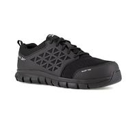 Reebok Scarpe a Bassa Sicurezza Nere in Microfibra e Nylon con Punta in Alluminio, S1P SRC ESD