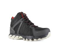 Reebok Scarpe di Sicurezza in Pelle Impermeabili Nere e Rosse con Punta in Alluminio Trail Grip S3 SRC 42 Nero/Rosso