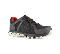 Reebok Scarpe Impermeabili a Bassa Sicurezza in Pelle Nera e Rossa con Punta in Alluminio Trail Grip S3 SRC Nero/Rosso