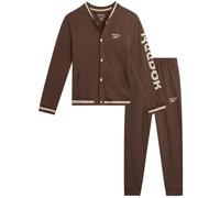 Reebok Set di 2 pantaloni da ragazzo in pile Varsity giacca e pantaloni della tuta - capispalla felpa e pantaloni per ragazzi (8-12), Marrone, 10