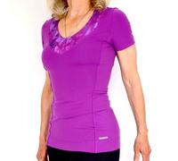 Reebok Shapwear Donna Compressione T-Shirt Top Sport Fitness Yoga Gym Lila /