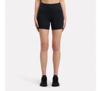 Reebok - Shorts da biker mini a vita alta Lux, Black, Taglia: S