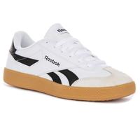 Reebok Smash Edge Vintage Lace Up Suede Donna Trainer In Bianco Nero EU37-41