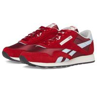 Reebok Sneaker Classic Nylon Uomo, Borgogna classica/Rosso acceso/Blu Vetro, 39 EU