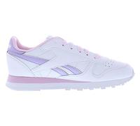 Reebok Sneaker da ragazza in pelle classica, Bianco/Pixel Rosa/Viola Oasis, 38 EU