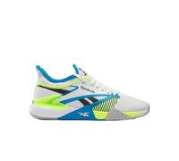 Reebok Sneaker Nano Court unisex per adulti, Bianco/Verde lime/Verde acqua, 11.5 Women/10 Men