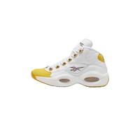 Reebok - Sneakers Question Mid in Pelle, Bianco-Giallo (10.5)