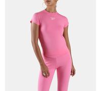 Reebok - T-shirt da donna ID con maniche a cappuccio, Playful Pink, Taglia: L