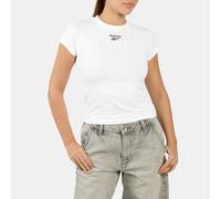 Reebok - T-shirt da donna ID con maniche a cappuccio, White, Taglia: XL