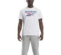 Reebok T-Shirt da Uomo con Logo Grande identità, Bianco, L