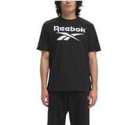 Reebok T-Shirt da Uomo con Logo Grande identità, Nero, M