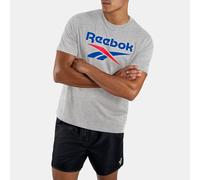 Reebok Bruno Big Logo Crew Neck SS Tee Shirt Uomo, Light Grey Marl, S