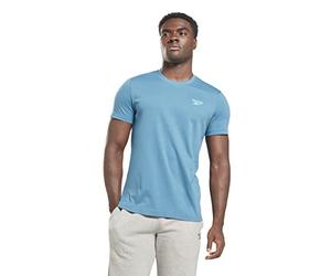 Reebok T-Shirt da Uomo Identity Left Chest Logo Nero, M, Nero, S