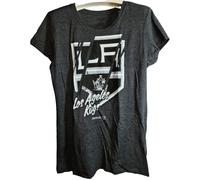 Reebok T-Shirt Divisa Los Angeles Kings Logo Donna Medio Nera