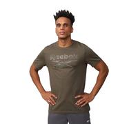 Reebok Identity Camo, T-Shirt Uomo, Army Green, M