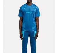 Reebok - T-Shirt Stampata Sport Street Piping, Twilight Blue, Taglia: M