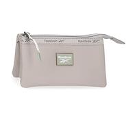 Reebok Tina Beauty Case Tre Scomparti Grigio 17,5x9,5x2 cm Pelle Sintetica