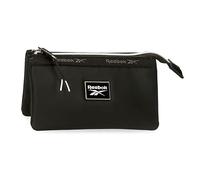 Reebok Tina Beauty Case Tre Scomparti Nero 17,5x9,5x2 cm Pelle Sintetica