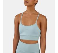 Reebok - Top Sportivo con Spalline Lux Peached, Ice Blue, Taglia: XS