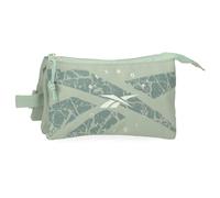 Reebok Trace Astuccio Triplo Verde 22x12x5 cm Poliestere by Joumma Bags