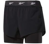 Reebok TS Epic Short 2 in 1 - Pantaloncini da Donna, Donna, Pantalone Corto, GL2571, Nero, XL