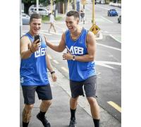 Reebok Uomo Les Mills Allenamento Palestra senza Maniche Canotta Maglia Bodypump