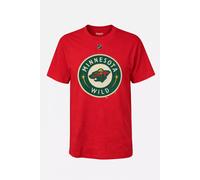 Reebok Uomo Minnesota Wild Suter #20 Manica Corta T-Shirt Rosso Large