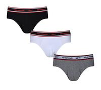 Reebok Chase Mutande da Uomo, Nero/Bianco/Grigio, S
