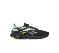 Reebok Uomo Zig Dynamica 6 Sneaker, Core Black Glitch Aqua Golden Haze, 45.5 EU