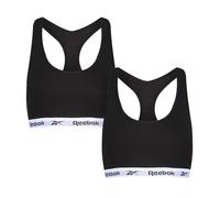 Reebok Womens Crop Top Frankie Black/White Elastic, T-Shirt Donna, Black/White, S