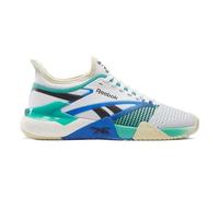 Reebok Nano Court, Sneaker Donna, Ftwr White/Weathered White/Unlshd Green, 38.5 EU