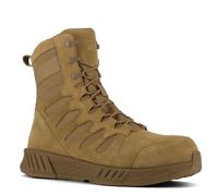 Reebok Work Men's Floatride Energy Safety Toe 8" Tactical Boot with Side Zipper, Coyote, 11.5