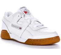 REEBOK Workout Plus pelle Retrò Classico Ginnastica Bianco Gomma Uomo UK 2 - 12
